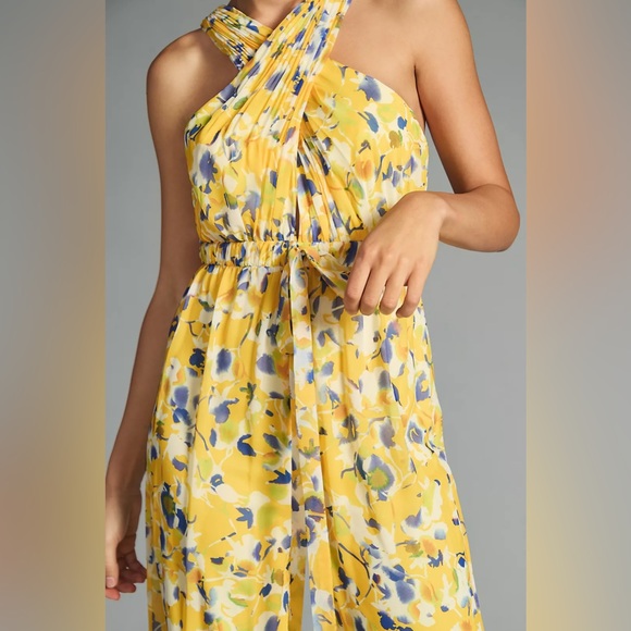 Ieena for Mac Duggal Wide-Leg Cross-Halter Jumpsuit - Picture 2 of 10